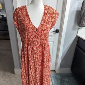 Button down midi dress